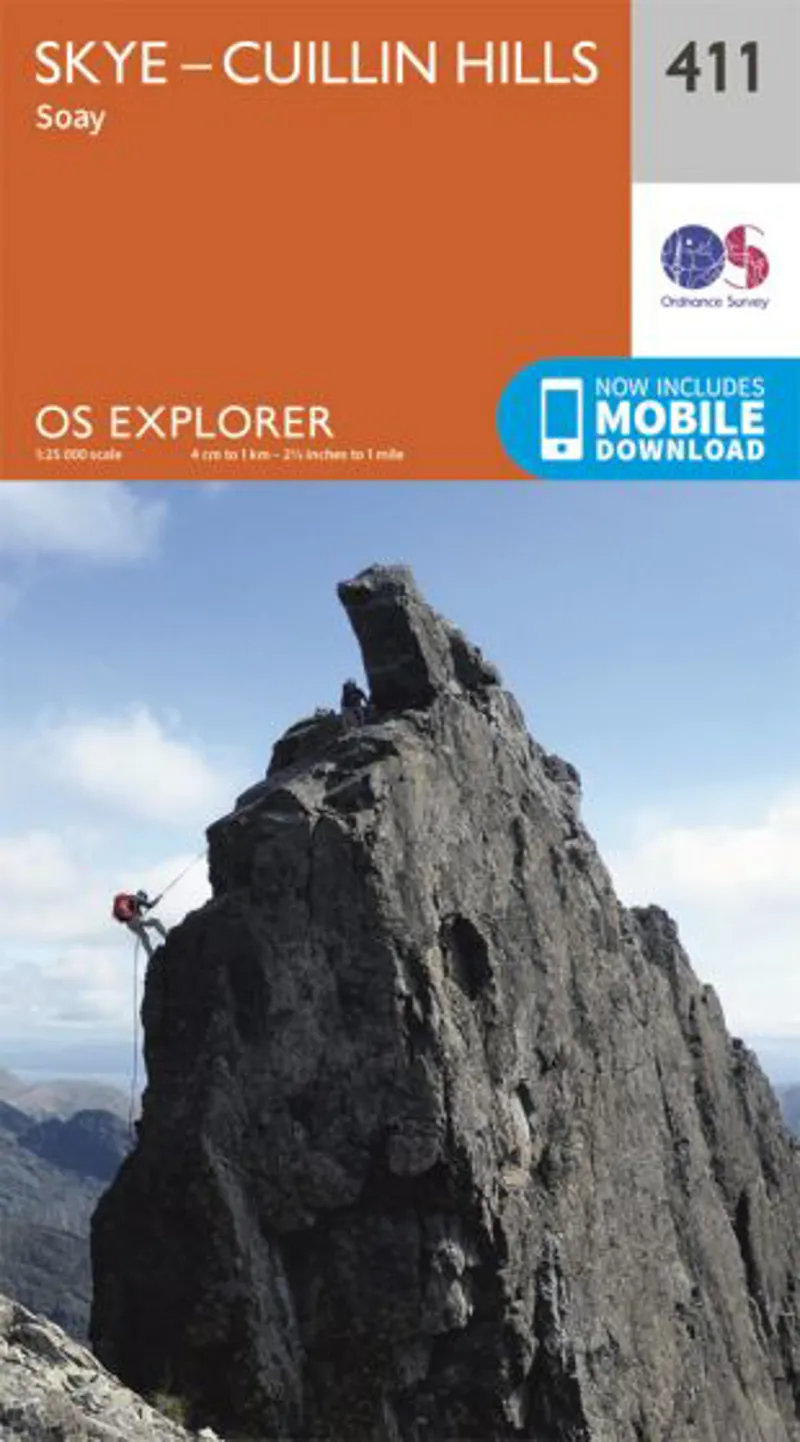 OS Explorer Map 411 - Skye - Cuillin Hills - Soay